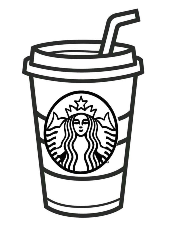 Kolorowanka Starbucks bezpłatny wydruku łatwy