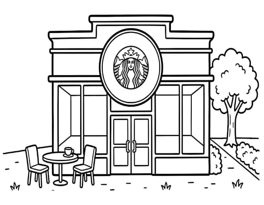 Kolorowanka Starbucks wydruku łatwy