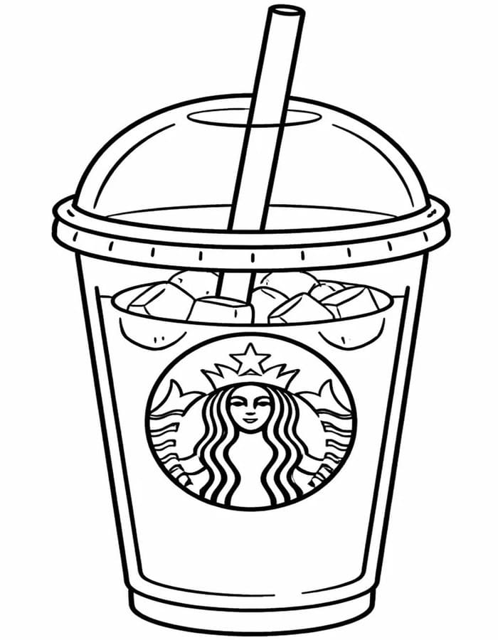 Kolorowanka Starbucks wydruku podstawowy