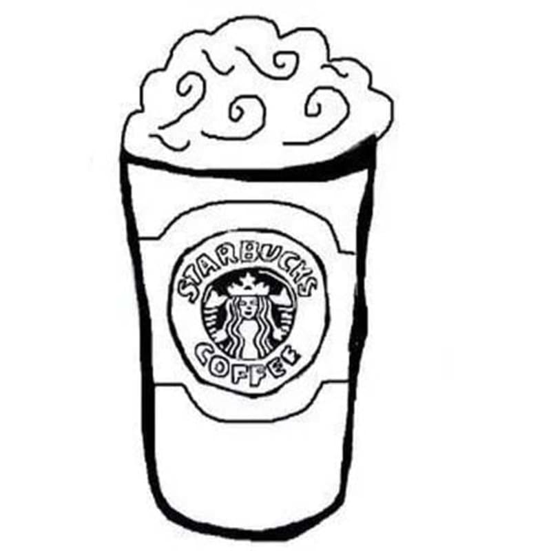 Kolorowanka Starbucks wydruku prosty