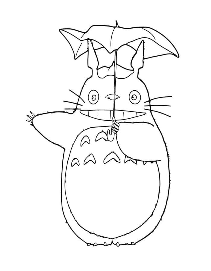Kolorowanka Totoro bezpłatny prosty