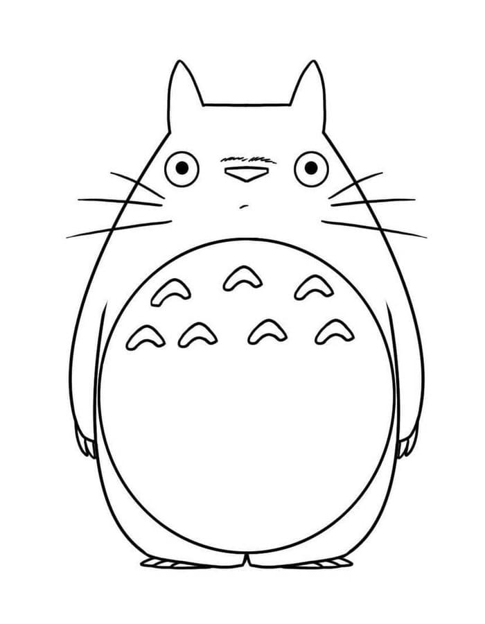 Kolorowanka Totoro bezpłatny wydruku podstawowy