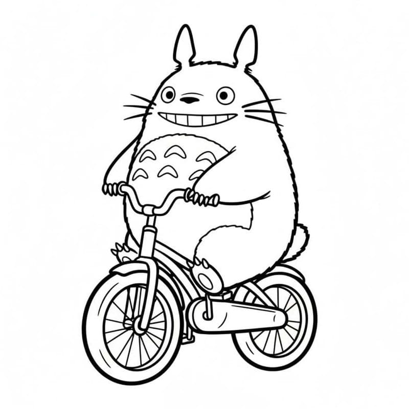 Kolorowanka Totoro bezpłatny wydruku