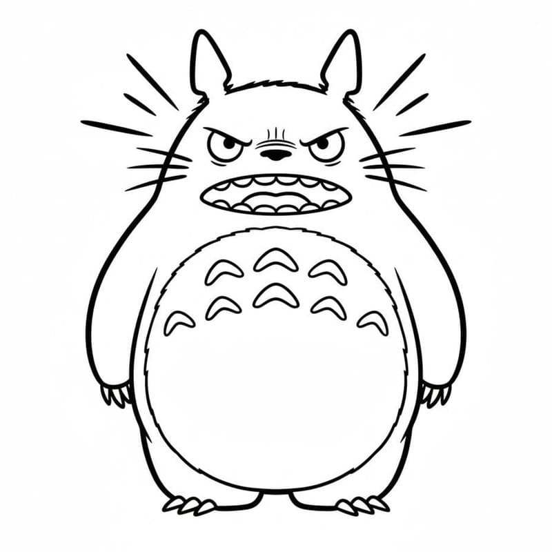 Kolorowanka Totoro dla dzieci