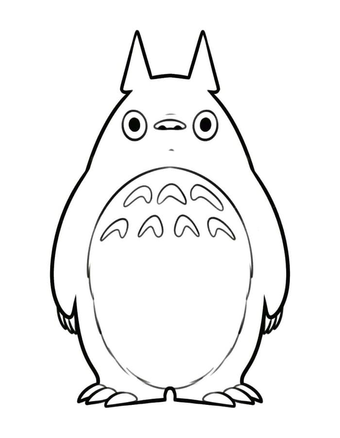 Kolorowanka Totoro wydruku dla dzieci