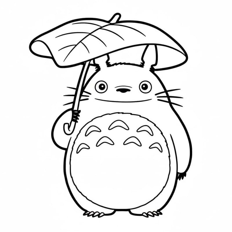 Kolorowanka Totoro wydruku łatwy