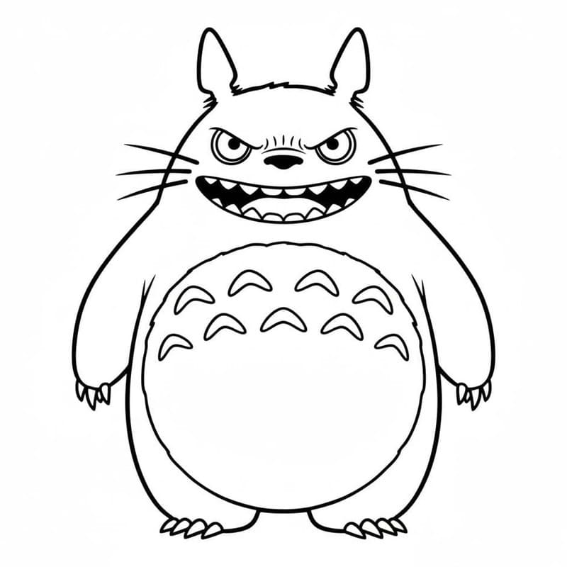 Kolorowanka Totoro wydruku