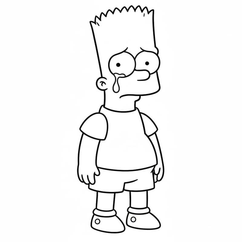 Kolorowanka Bart Simpson bezpłatny dla dzieci