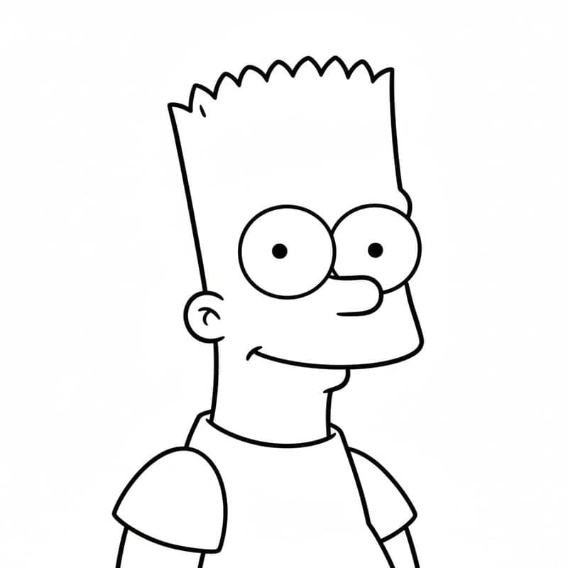 Kolorowanka Bart Simpson bezpłatny łatwy