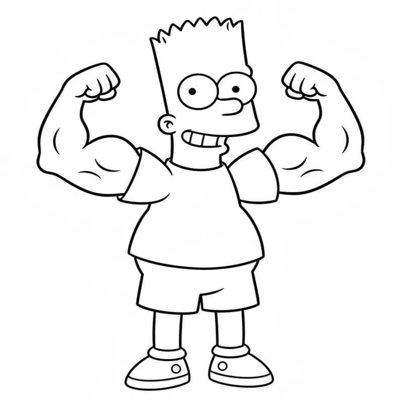 Kolorowanka Bart Simpson bezpłatny podstawowy