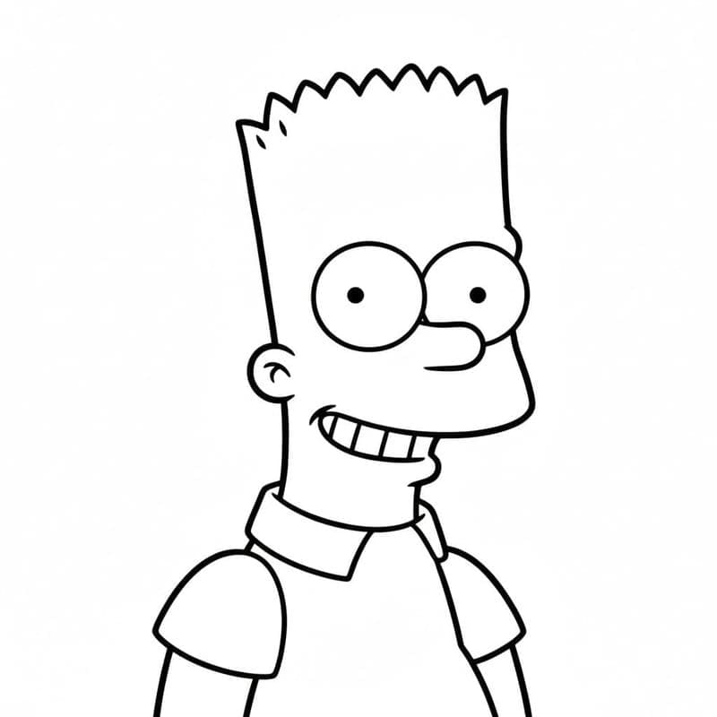 Kolorowanka Bart Simpson bezpłatny wydruku