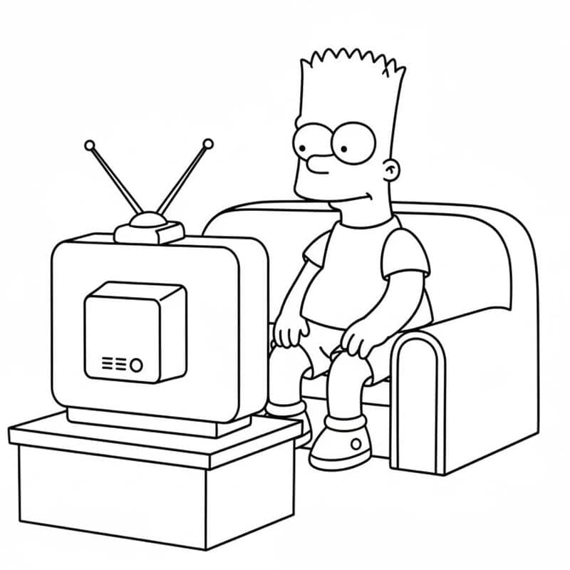 Kolorowanka Bart Simpson dla dzieci