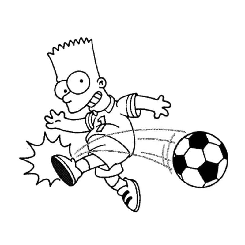 Kolorowanka Bart Simpson wydruku dla dzieci