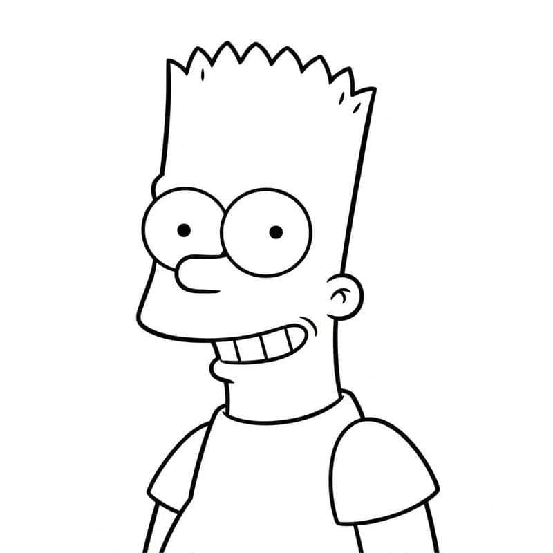 Kolorowanka Bart Simpson wydruku podstawowy