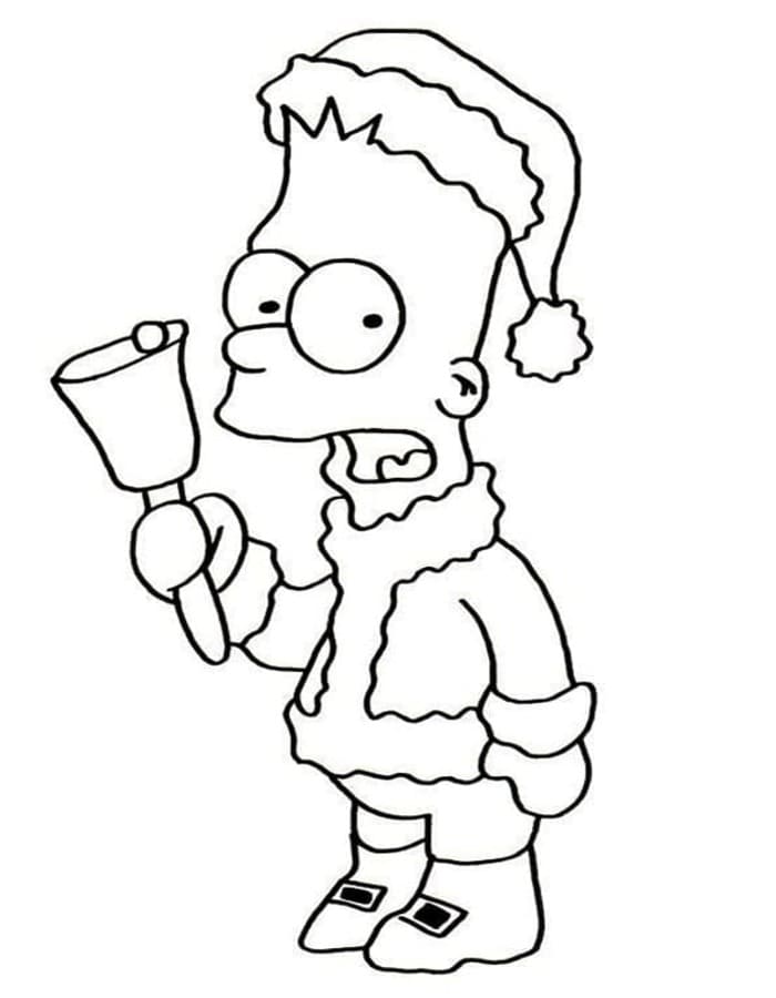 Kolorowanka Bart Simpson wydruku