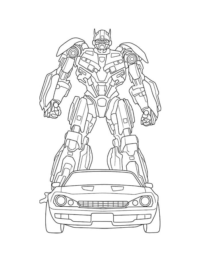 Kolorowanka Bumblebee wydruku łatwy