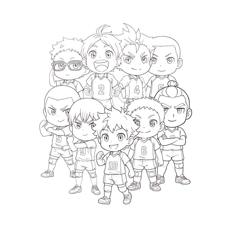 Kolorowanka Haikyuu bezpłatny prosty