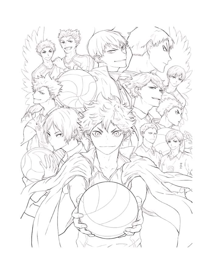 Kolorowanka Haikyuu bezpłatny wydruku