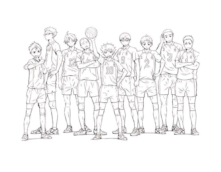 Kolorowanki Haikyuu