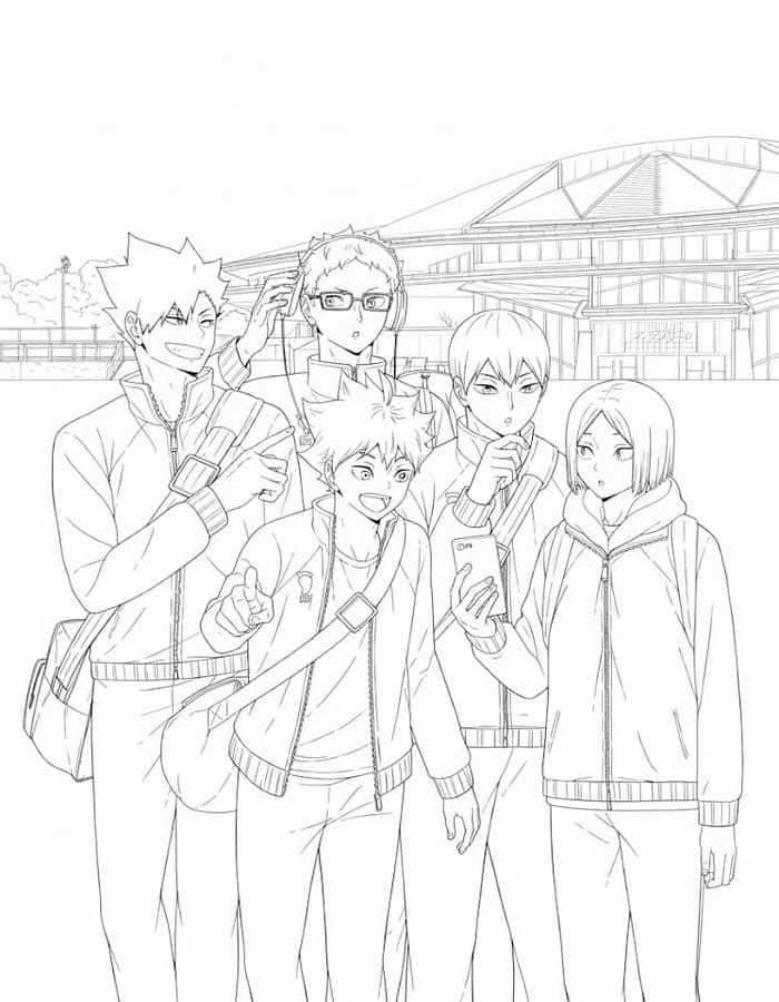 Kolorowanka Haikyuu wydruku prosty