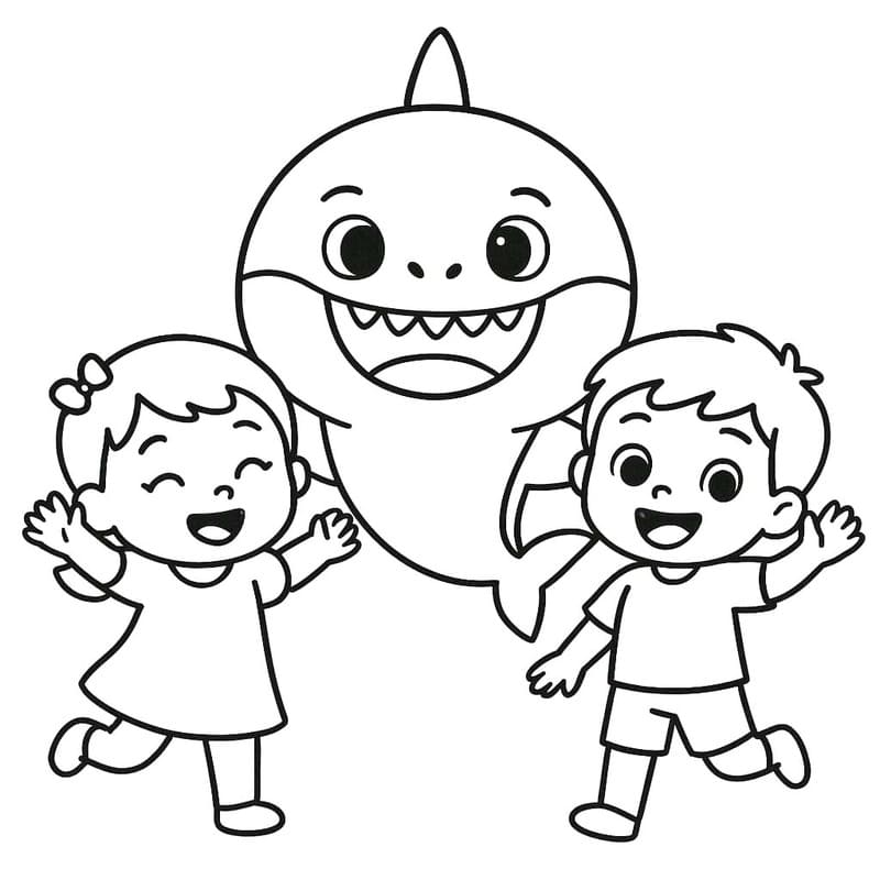 Kolorowanki Baby Shark
