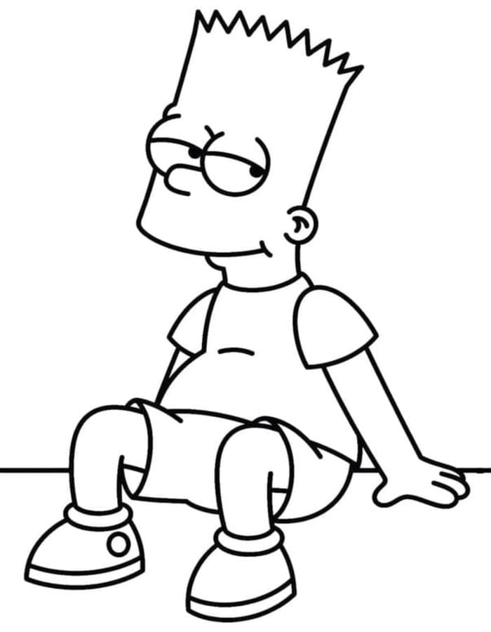 Kolorowanki Bart Simpson