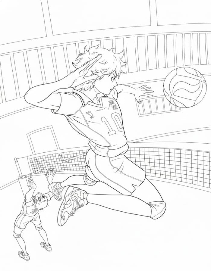 Kolorowanka Narysuj Haikyuu bezpłatny dla dzieci