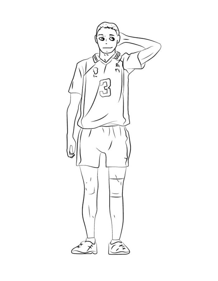 Kolorowanka Narysuj Haikyuu bezpłatny wydruku łatwy