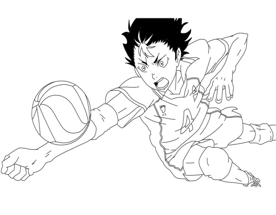 Kolorowanka Narysuj Haikyuu prosty