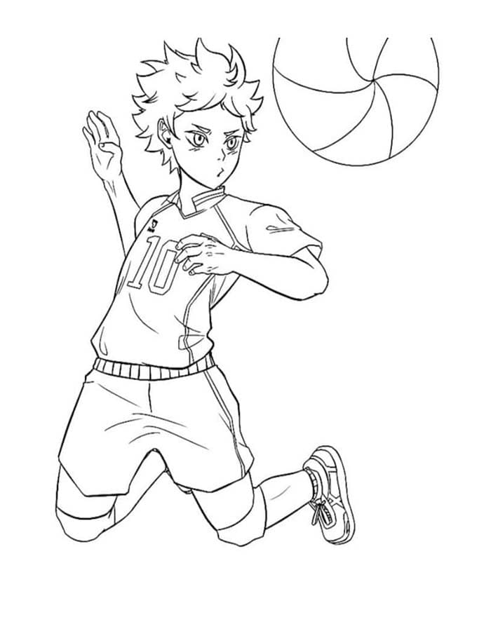 Kolorowanka Narysuj Haikyuu wydruku podstawowy