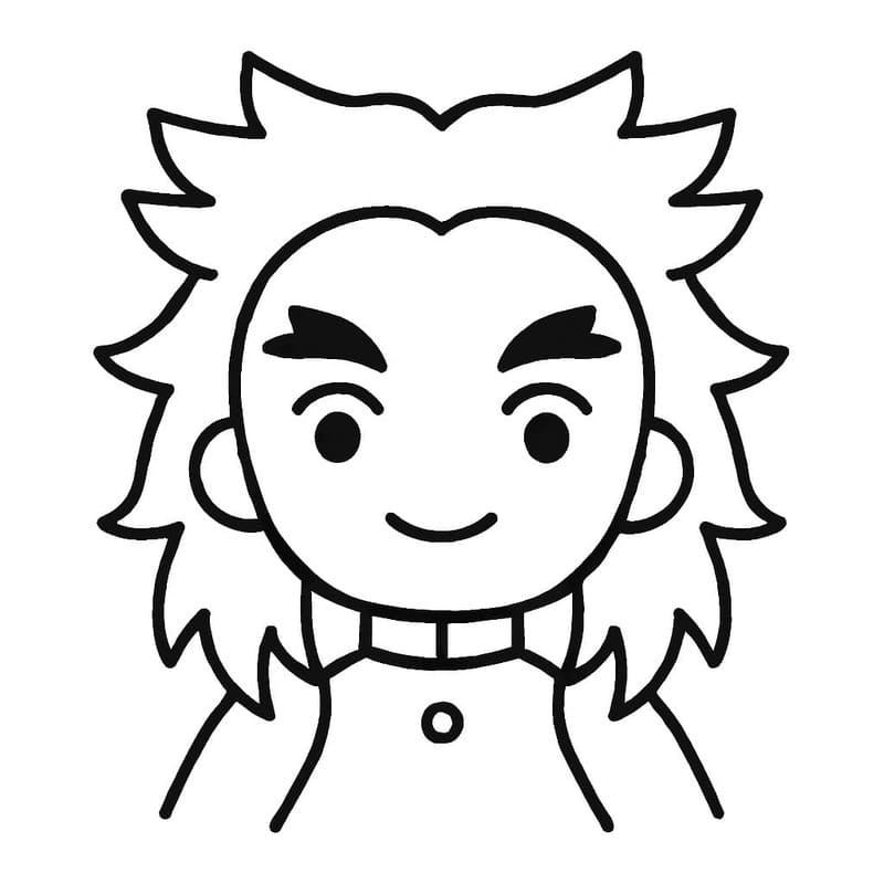 Kolorowanka Narysuj Kyojuro Rengoku