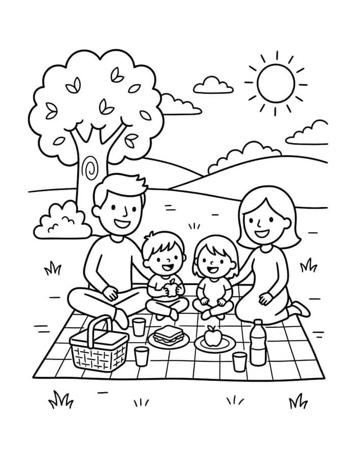 Kolorowanki Piknik