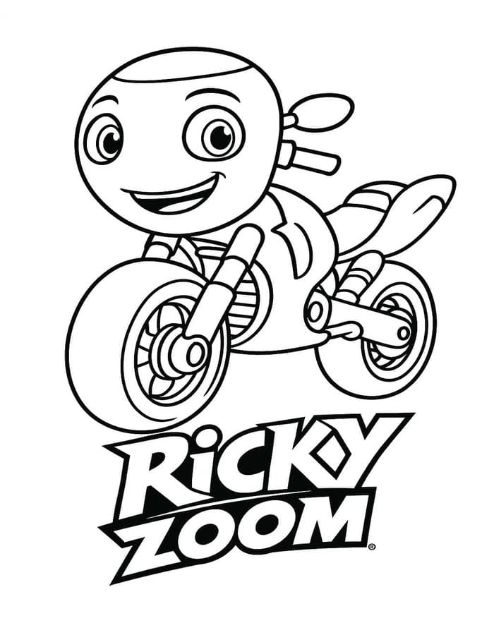 Kolorowanka Narysuj Ricky Zoom bezpłatny podstawowy