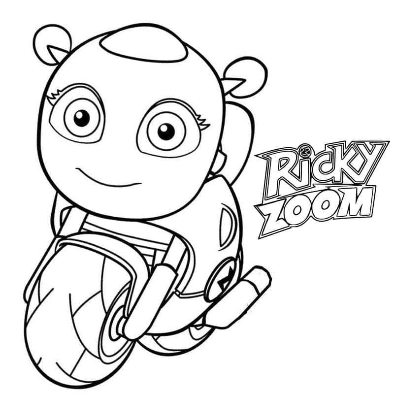Kolorowanka Narysuj Ricky Zoom bezpłatny wydruku łatwy