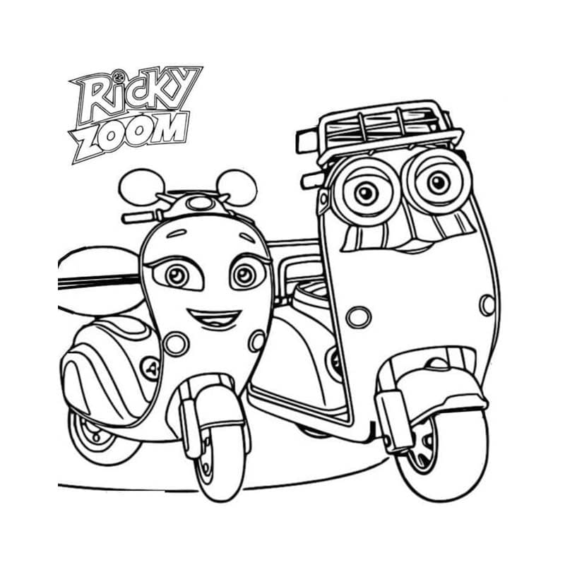 Kolorowanka Narysuj Ricky Zoom bezpłatny