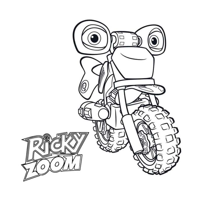 Kolorowanka Narysuj Ricky Zoom wydruku prosty