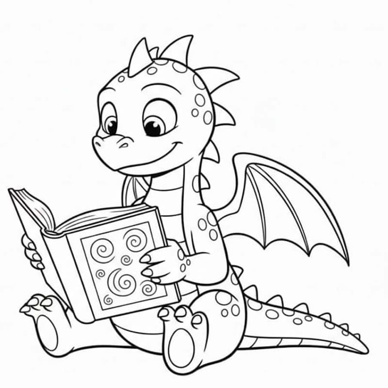 Kolorowanki Narysuj Spyro wydruku