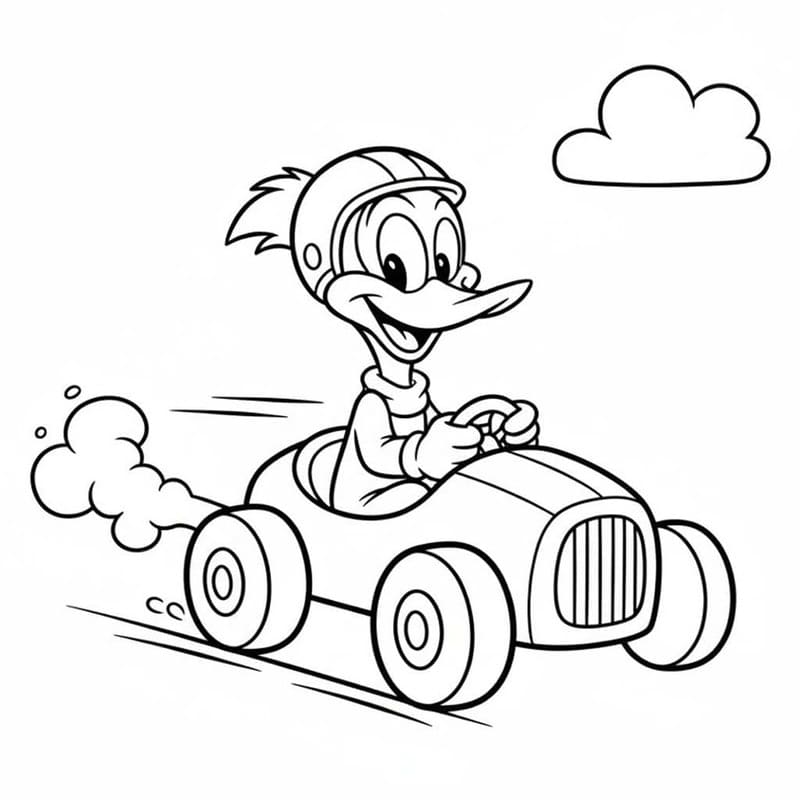 Kolorowanka Narysuj Woody Woodpecker prosty