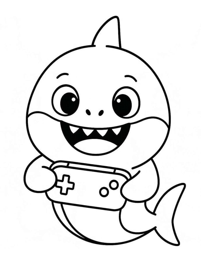 Kolorowanka Obraz Baby Shark