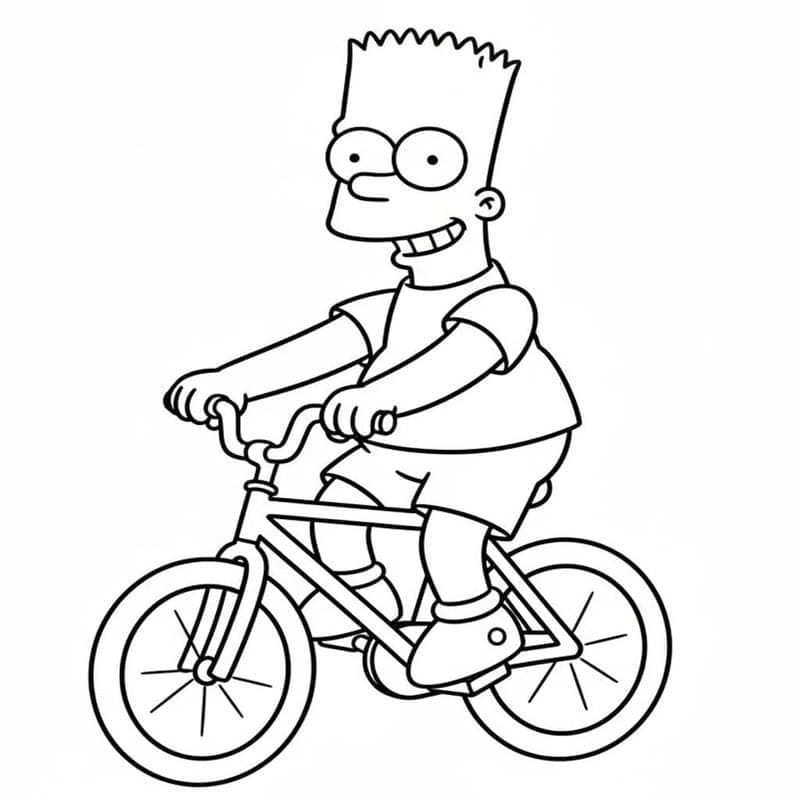 Kolorowanka Obraz Bart Simpson bezpłatny