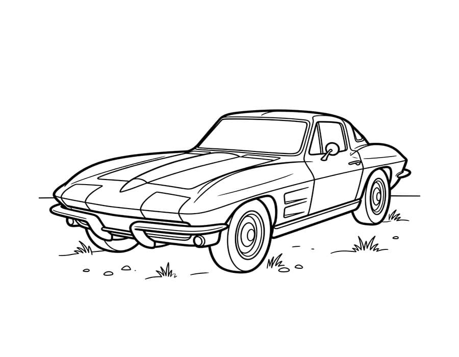 Kolorowanka Obraz Corvette do druku