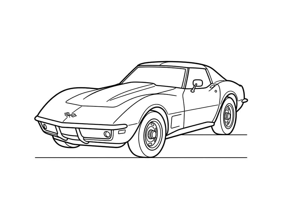 Kolorowanka Obraz Corvette