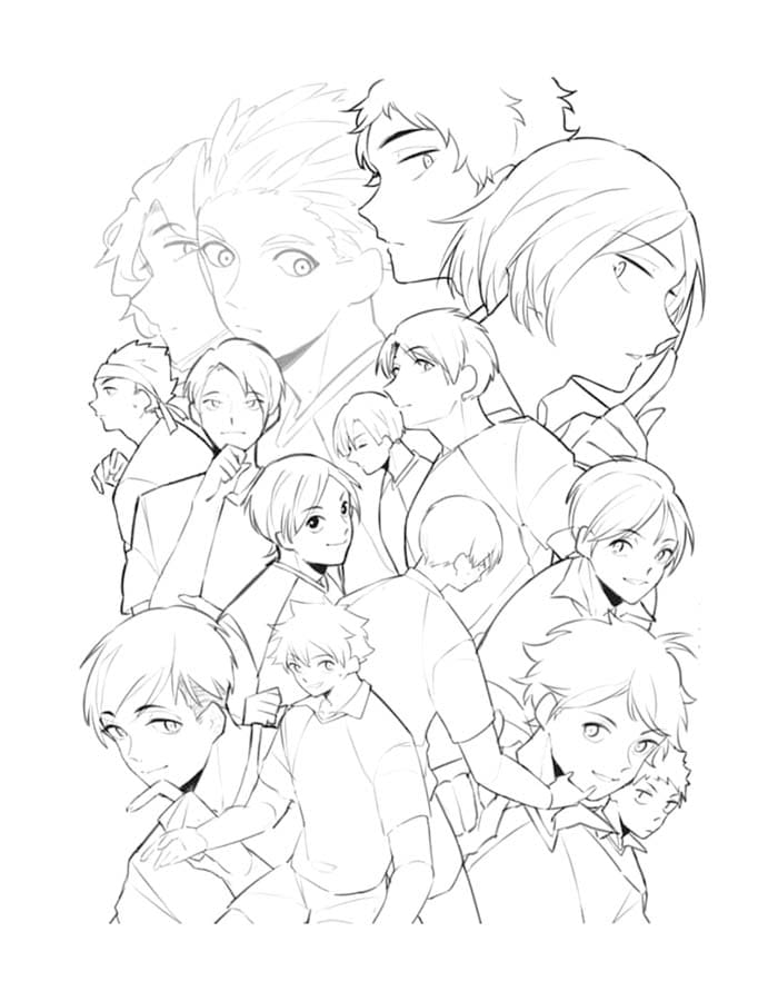 Kolorowanka Obraz Haikyuu wydruku