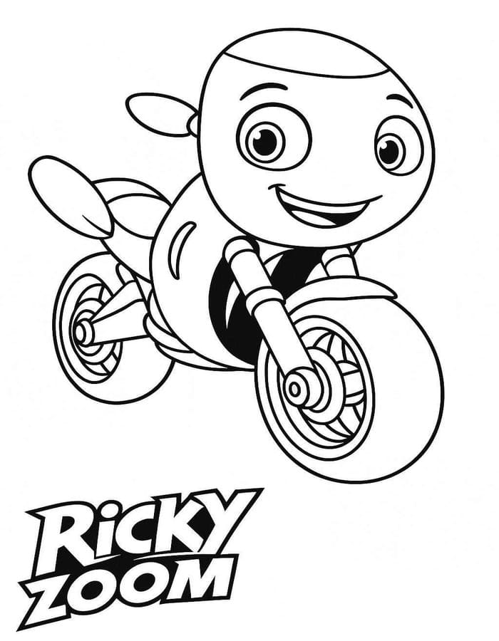 Kolorowanka Obraz Ricky Zoom wydruku