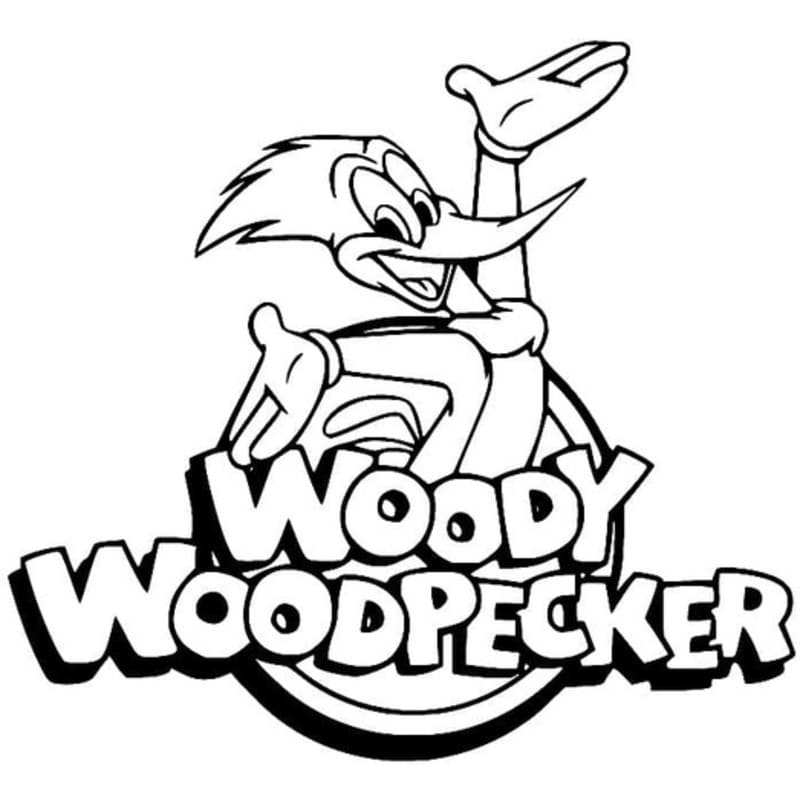 Kolorowanka Obraz Woody Woodpecker bezpłatny wydruku