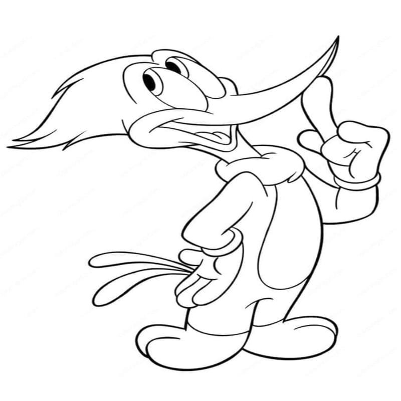 Kolorowanki Woody Woodpecker