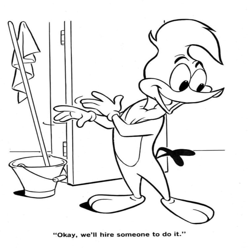 Kolorowanka Obraz Woody Woodpecker