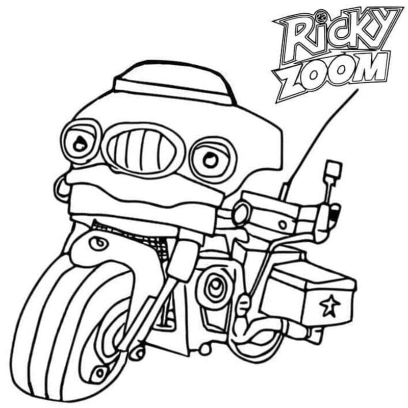 Kolorowanka Ricky Zoom bezpłatny prosty