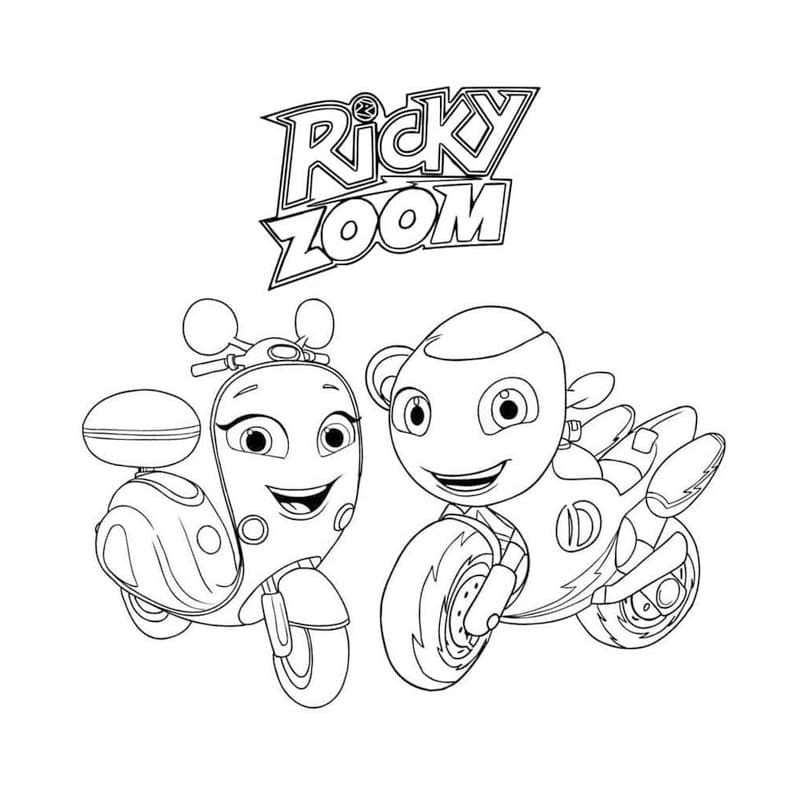 Kolorowanka Ricky Zoom bezpłatny wydruku dla dzieci
