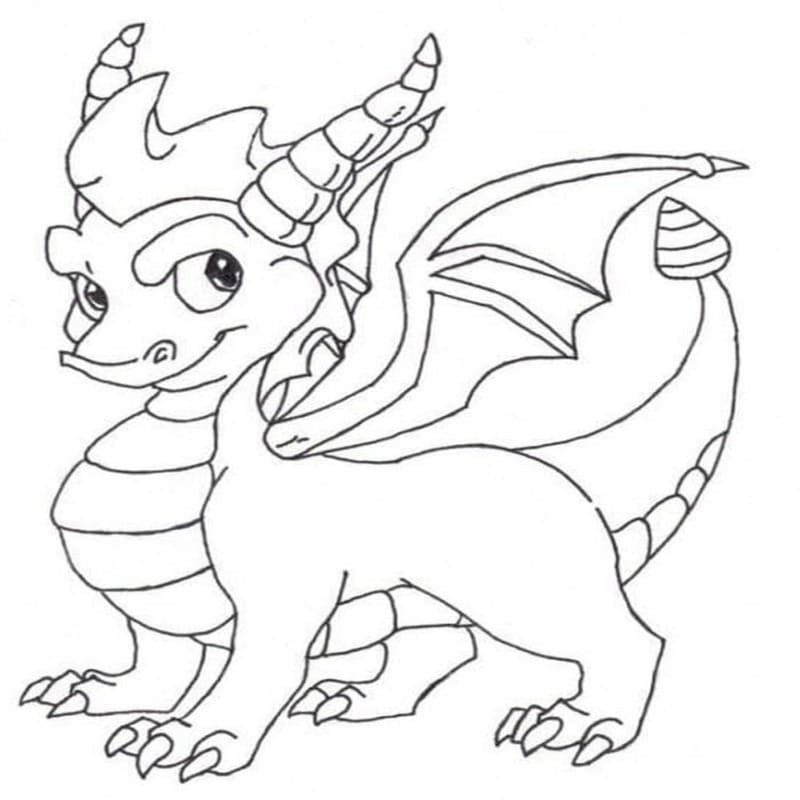 Kolorowanki Spyro bezpłatny łatwy
